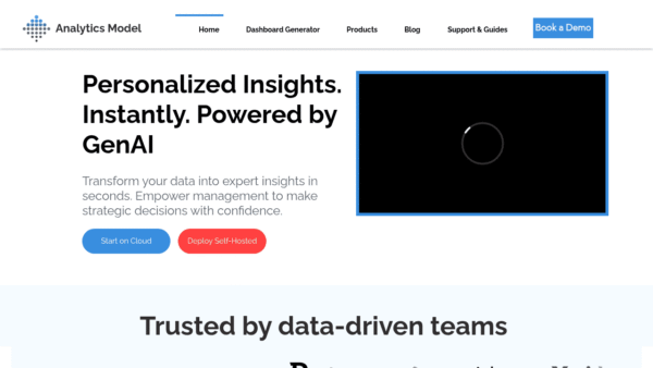 Analytics Model interface preview