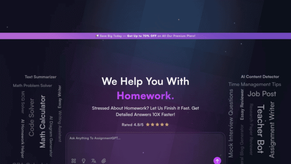 AssignmentGPT AI interface preview