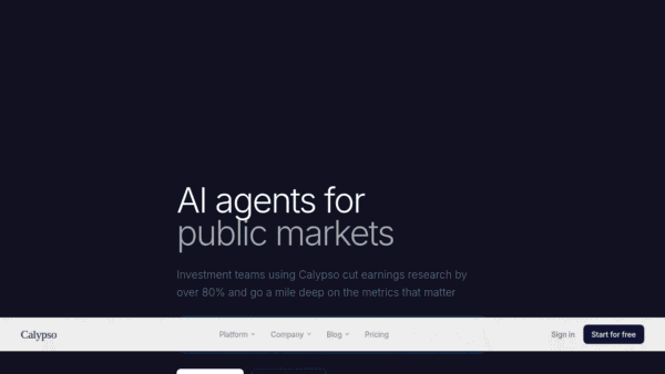 Calypso Copilot interface preview