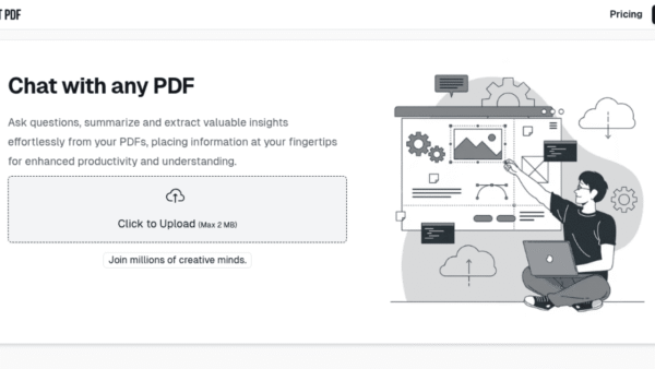 ChatPDF interface preview