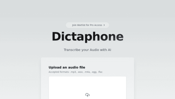 Dictaphone interface preview