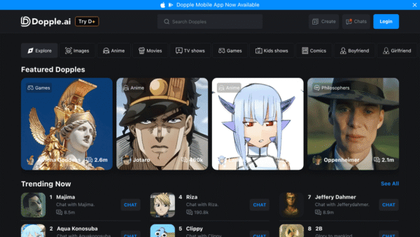 Dopple.ai interface preview