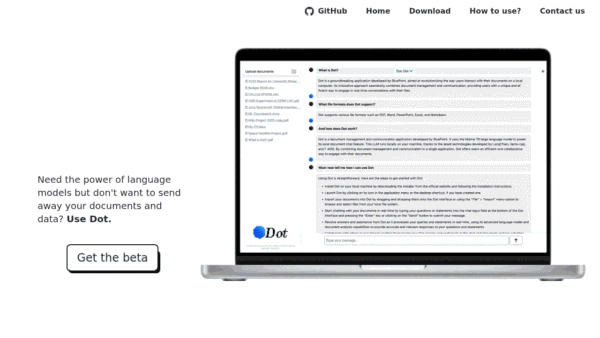 Dot interface preview