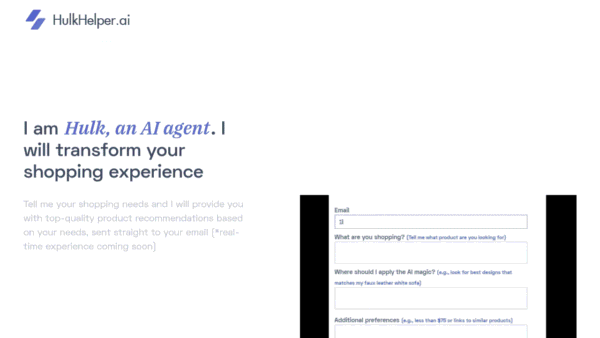 HulkHelper.ai interface preview