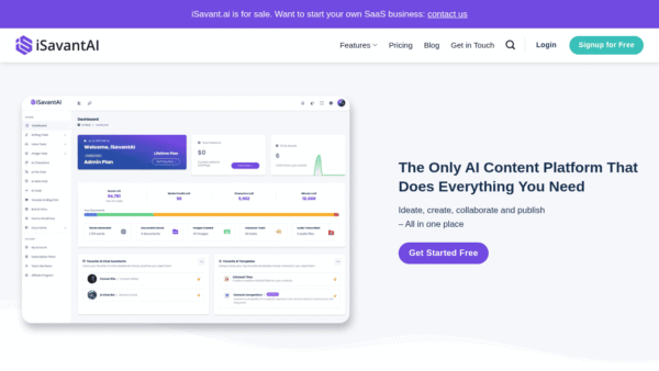 iSavantAI interface preview