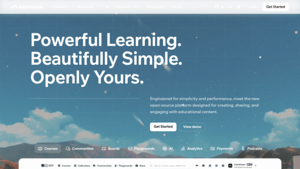 LearnHouse interface preview