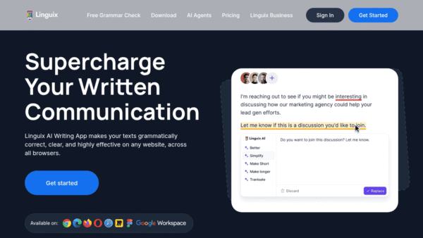 Linguix interface preview