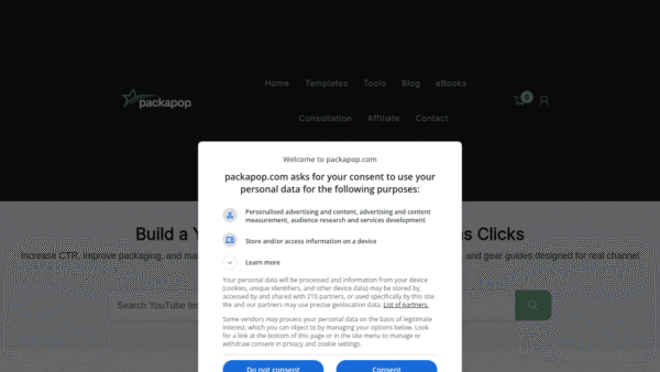 PackaPop AI YouTube Title Generator interface preview