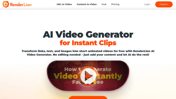 RenderLion interface preview
