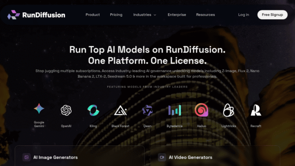 RunDiffusion interface preview