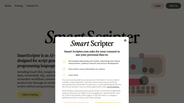 SmartScripter interface preview