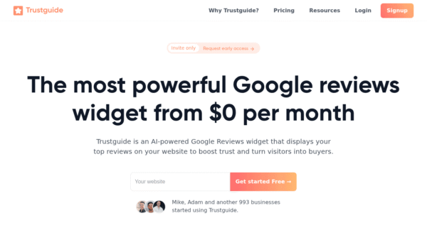 Trustguide interface preview
