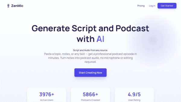 ZenMic interface preview