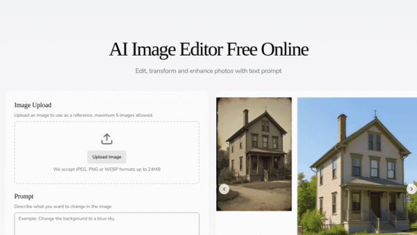 AI Image Editor interface preview