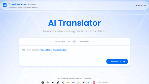 AITranslator.com interface preview