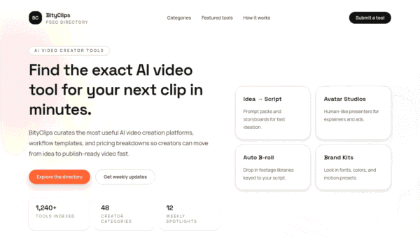 BityClips interface preview