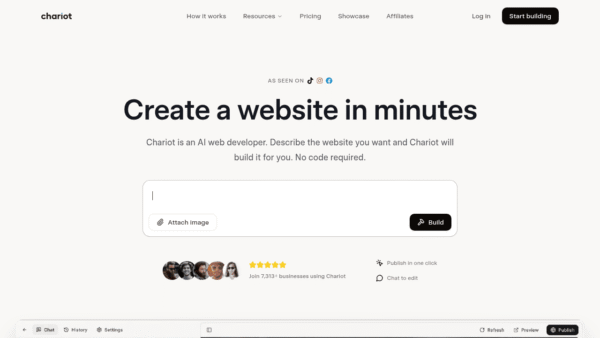 Chariot interface preview
