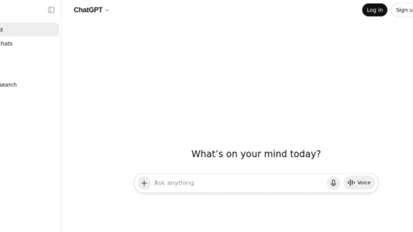 ChatGPT interface preview