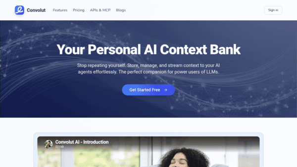 Convolut interface preview