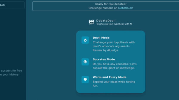 DebateDevil interface preview