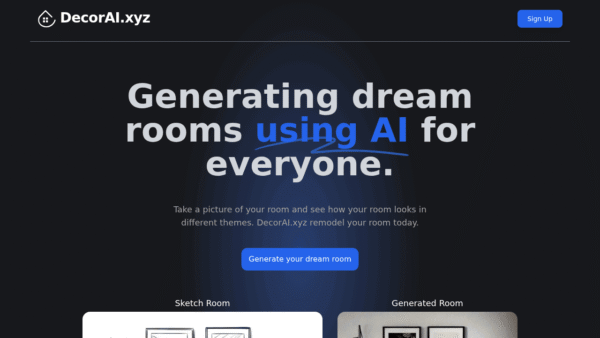 DecorAI.xyz interface preview