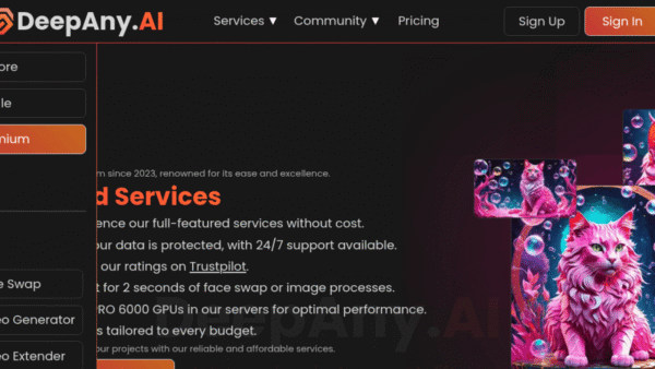 DeepAny.AI interface preview