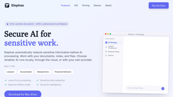 Elephas interface preview