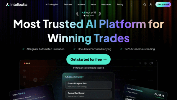 Intellectia AI interface preview