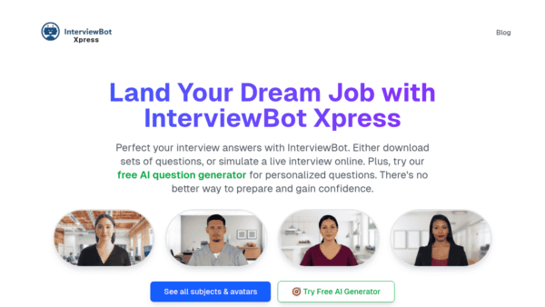 InterviewBot Xpress interface preview