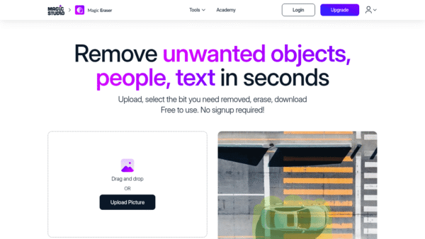 Magic Eraser by Magic Studio interface preview