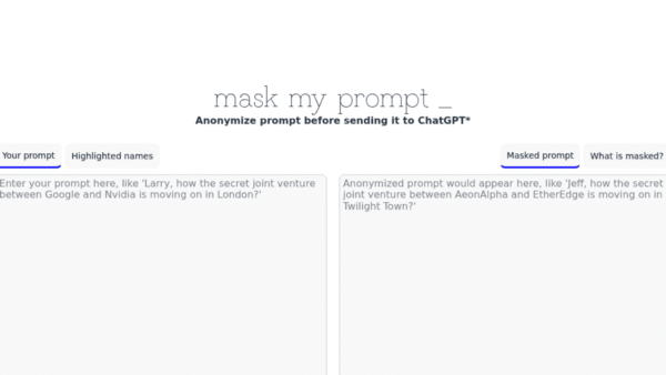 MaskMyPrompt interface preview