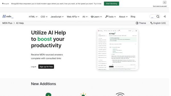 MDN Plus AI Help interface preview