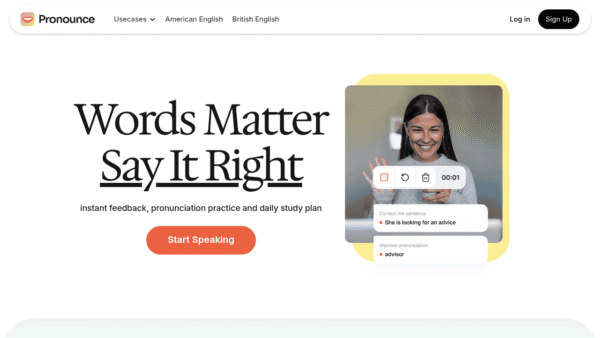 Pronounce interface preview