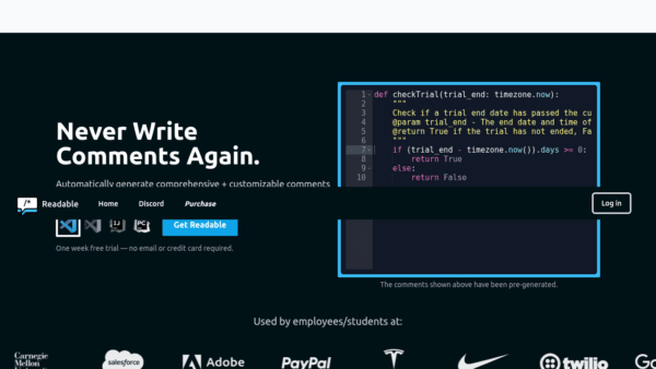 Readable interface preview