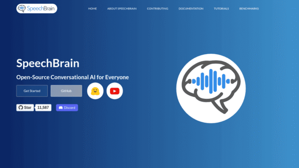 SpeechBrain interface preview