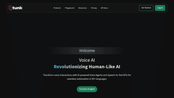 Tunk.ai interface preview