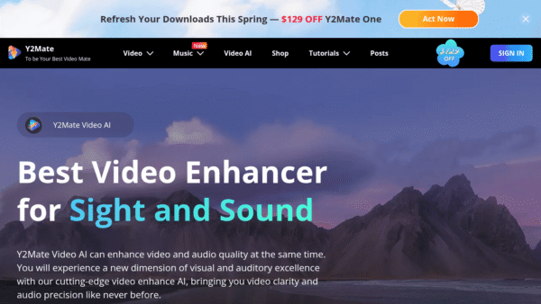 Y2Mate Video AI interface preview