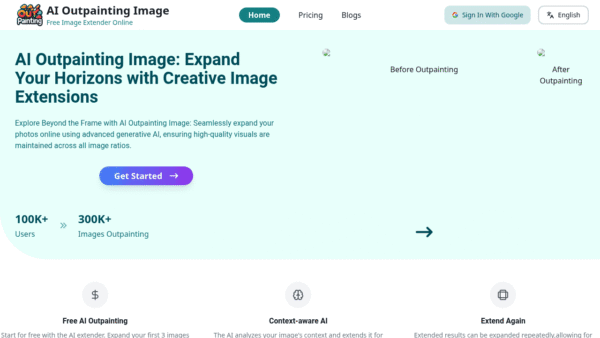 AI Outpainting Image interface preview