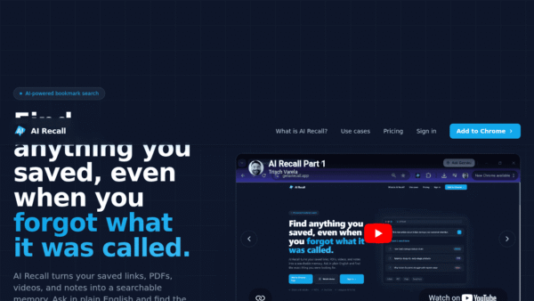 AI Recall interface preview