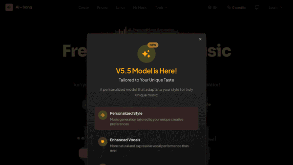 AI-Song interface preview
