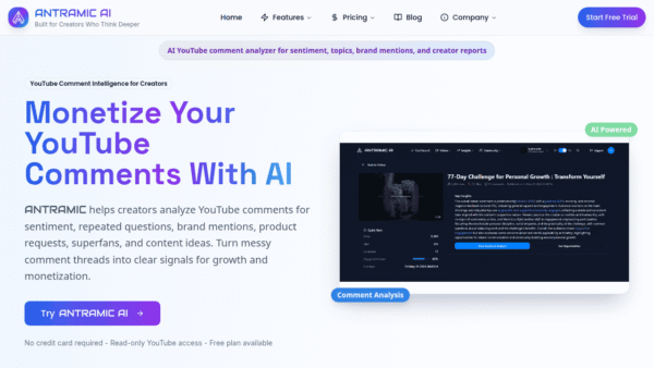 ANTRAMIC AI interface preview