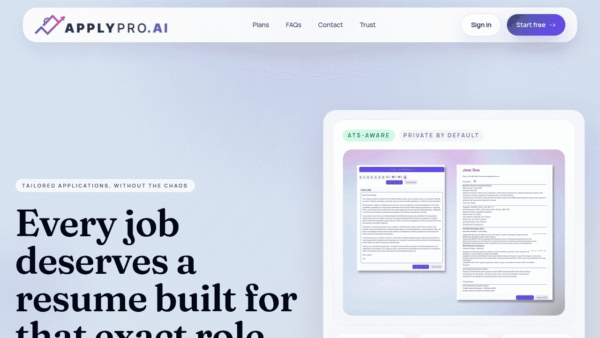 ApplyPro.ai interface preview