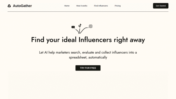AutoGather interface preview