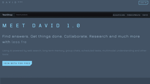 David One interface preview