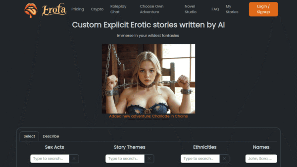 Erota interface preview