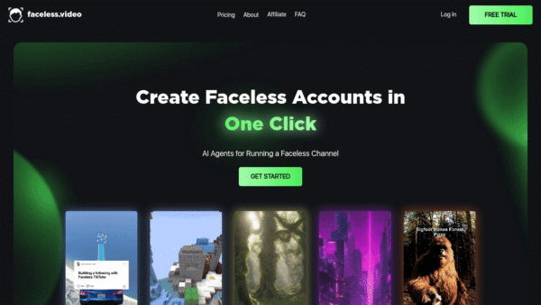Faceless.video interface preview