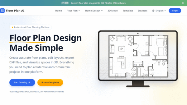 Floor Plan AI interface preview