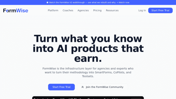 FormWise interface preview