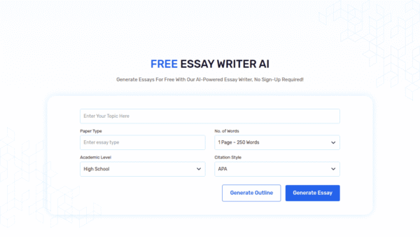 FreeEssayWriter.ai interface preview