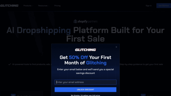 Glitching AI interface preview